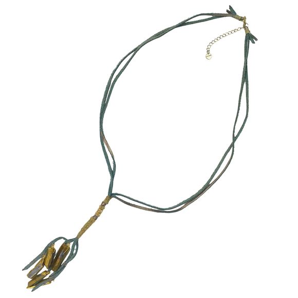 Nakamol Bohemian Golden Leather Necklace - Picture 5 of 6